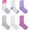 image:imageMerrell Mens and Womens Recycled Cushioned Crew Socks6 amp 12 PairsHiking Arch SupportPink Assorted 6 Pairs