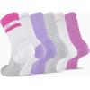 image:imageMerrell Mens and Womens Recycled Cushioned Crew Socks6 amp 12 PairsHiking Arch SupportPink Assorted 6 Pairs
