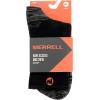 image:imageMerrell unisexadult Mens and Womens Trail Running Lightweight Socks  Antislip Heel and Breathable MeshMid Crew  Black