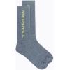 image:imageMerrell unisexadult Mens and Womens Zoned Cushioned Wool Hiking Crew Socks  Breathable Arch SupportBlue Logo