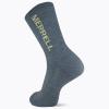 image:imageMerrell unisexadult Mens and Womens Zoned Cushioned Wool Hiking Crew Socks  Breathable Arch SupportBlue Logo