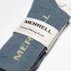 image:imageMerrell unisexadult Mens and Womens Zoned Cushioned Wool Hiking Crew Socks  Breathable Arch SupportBlue Logo
