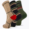 image:imageMerrell Unisex Adult Hiking Crew Socks 3PairsKhaki Assorted 3 Pairs