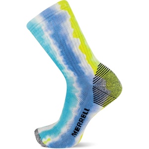 image:imageMerrell Mens and Womens MOAB Hiking Midweight Cushion Socks  Unisex Coolmax Moisture Management and Arch SupportCrew  Tie Dye Blue